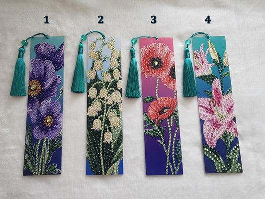 Diamond Art Flower Bookmarks A