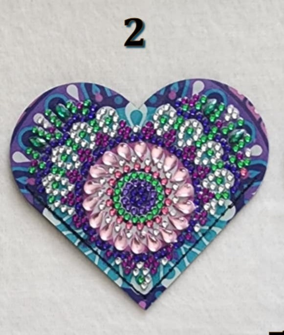 Diamond Art Corner Heart Bookmarks A