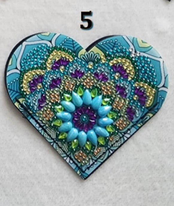 Diamond Art Corner Heart Bookmarks A