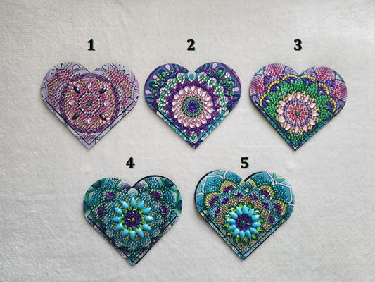 Diamond Art Corner Heart Bookmarks A